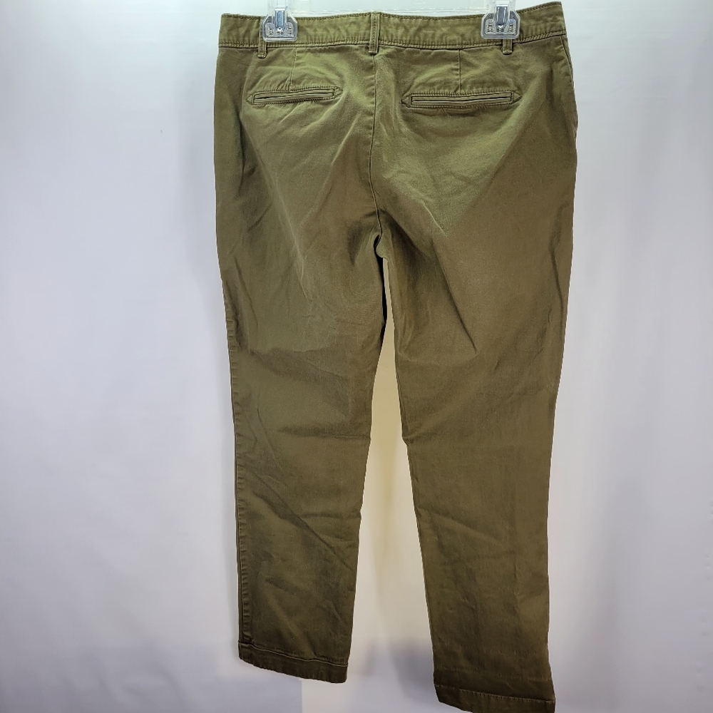 Banana Republic Factory Olive Green Girlfriend Fit Pants Cotton Size 8 - Picture 6 of 9